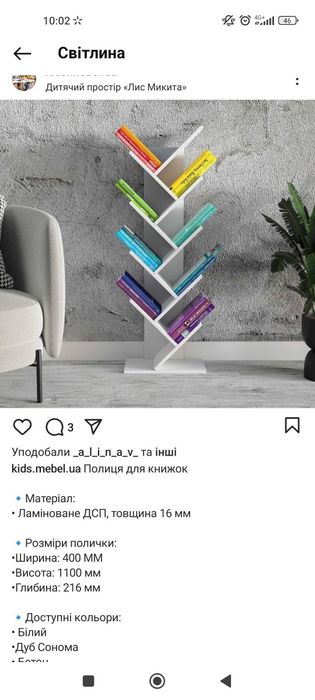 Полиця для книжок