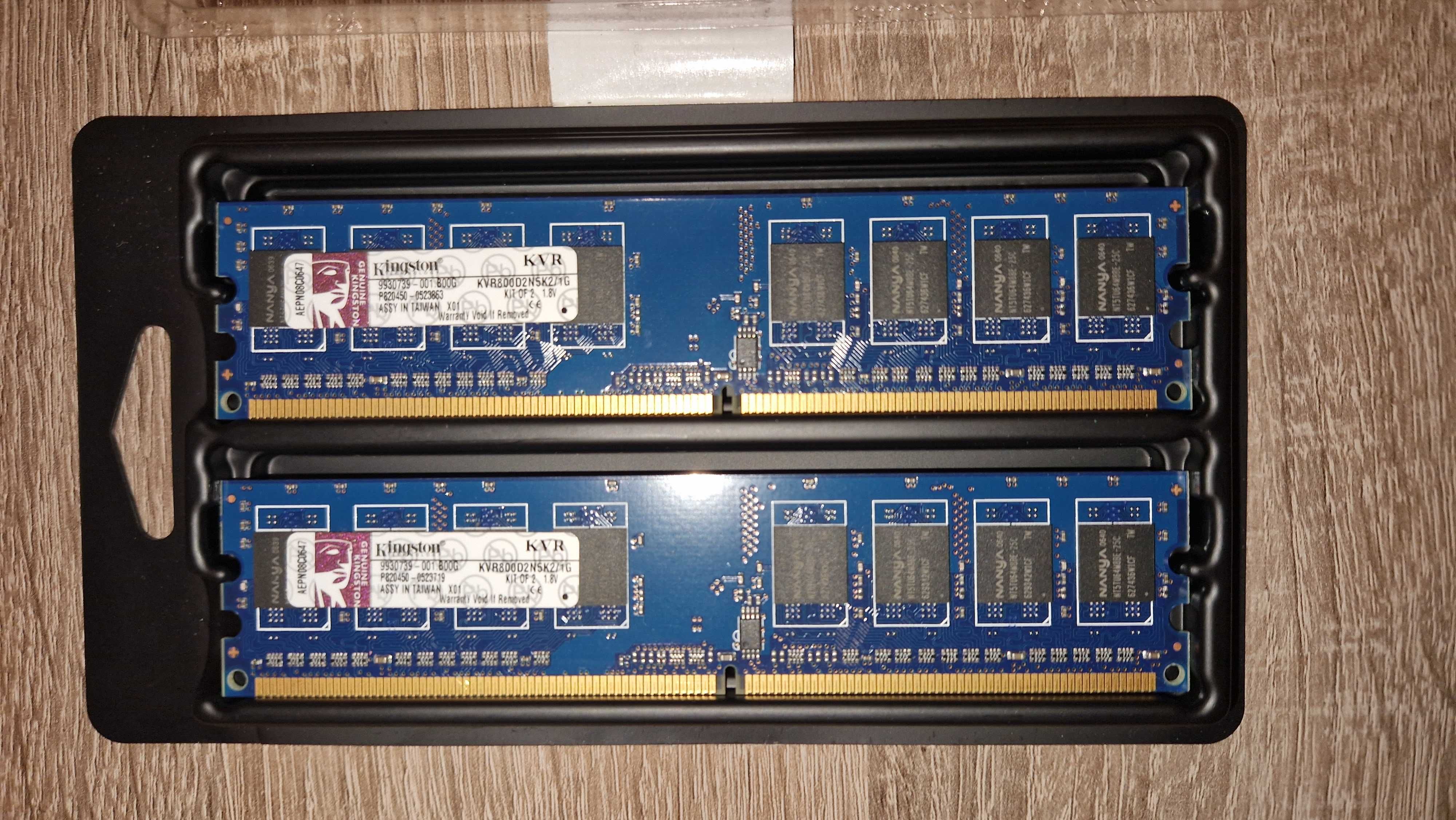 Pamięć Ram Kingston Kvr800d2n5k2/2g 1gb 800mhz