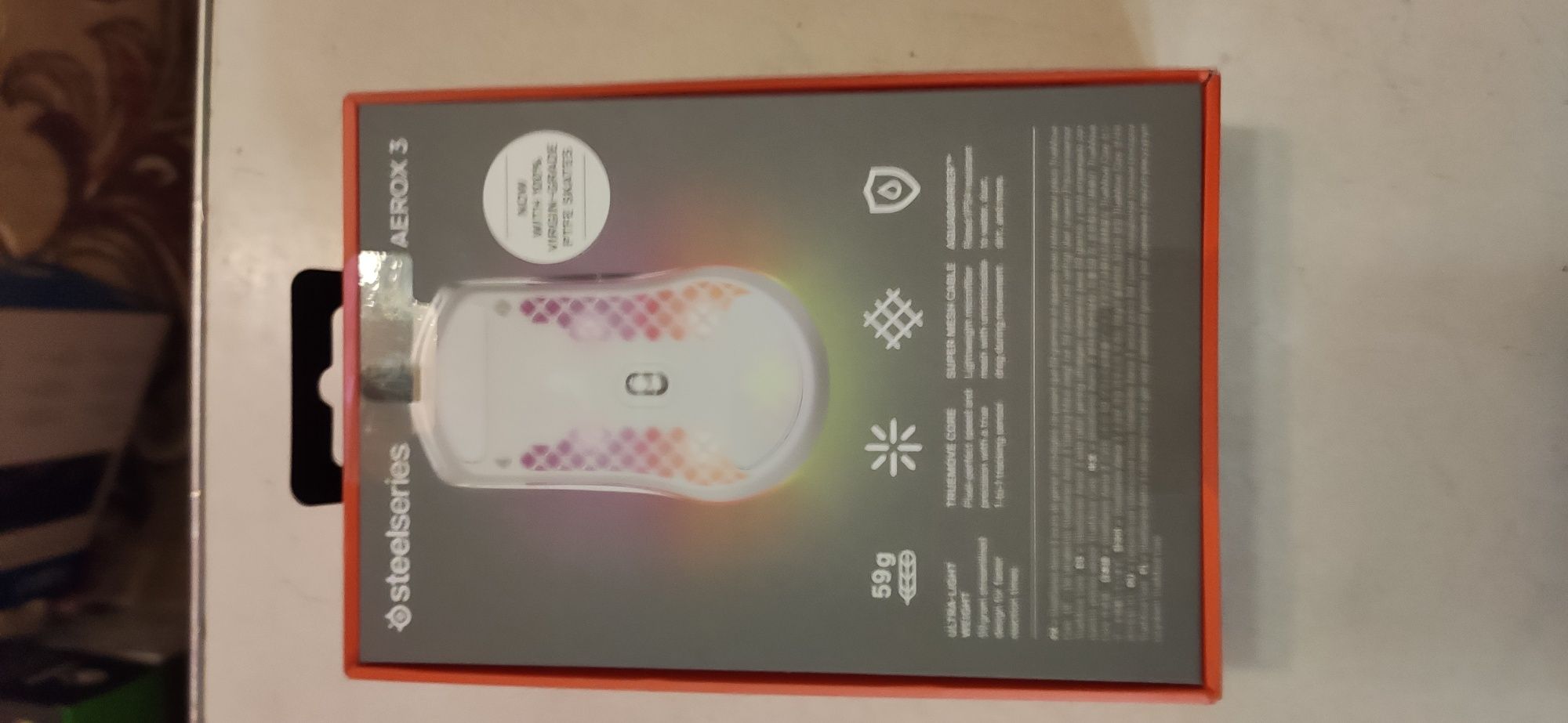 Миша SteelSeries Aerox 3 Snow White (62603)