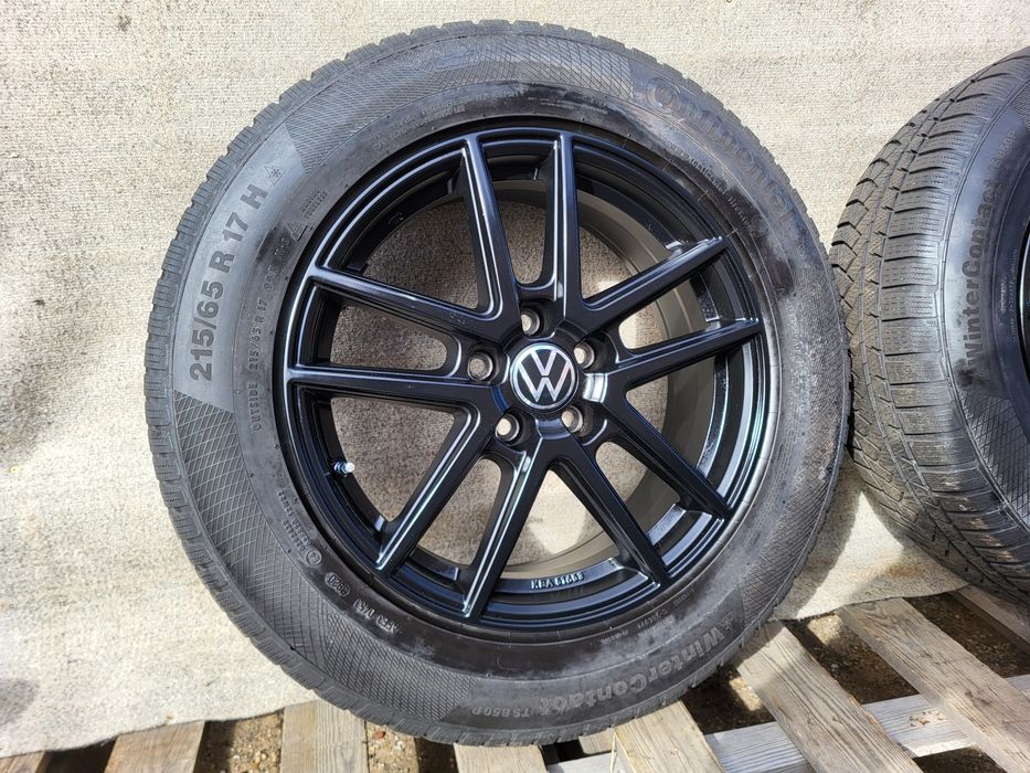 [K338] Koła zimowe 17 Cali 5x112 Continental 215/65/17 5mm VW TIGUAN