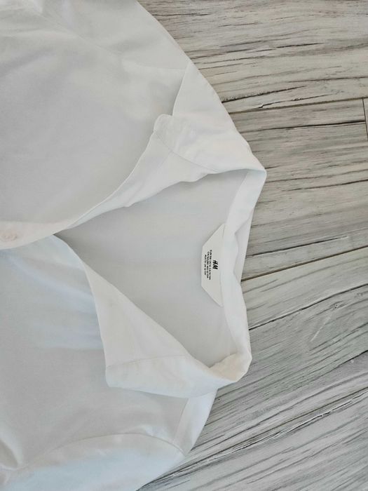 H&M elegancka biała koszula z długim rękawem r.158cm j.nowa