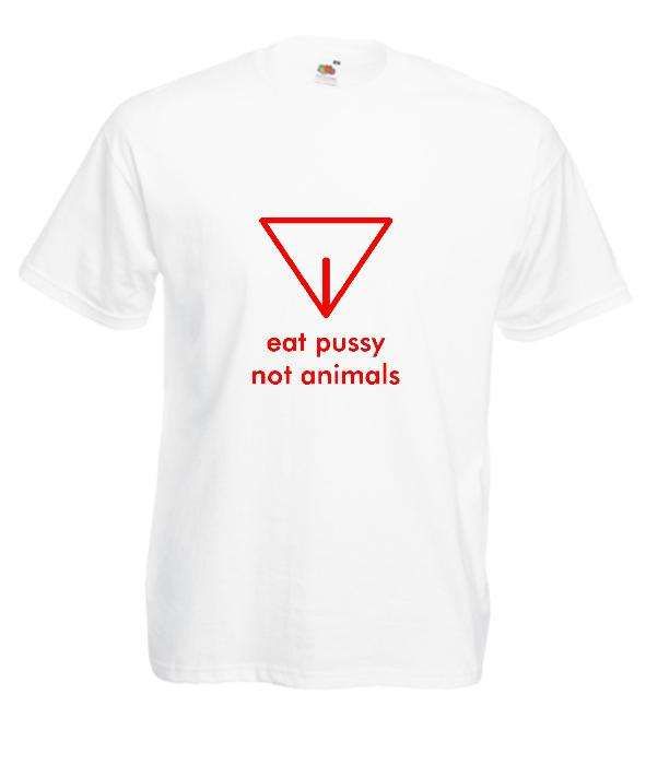 Wege wegan koszulka t-shirt V02 EAT PUSSY NOT ANIMALS