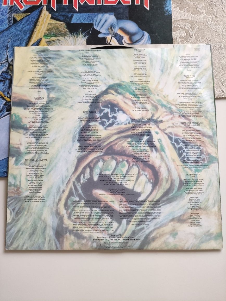 Iron Maiden No prayer for the Dying vinil