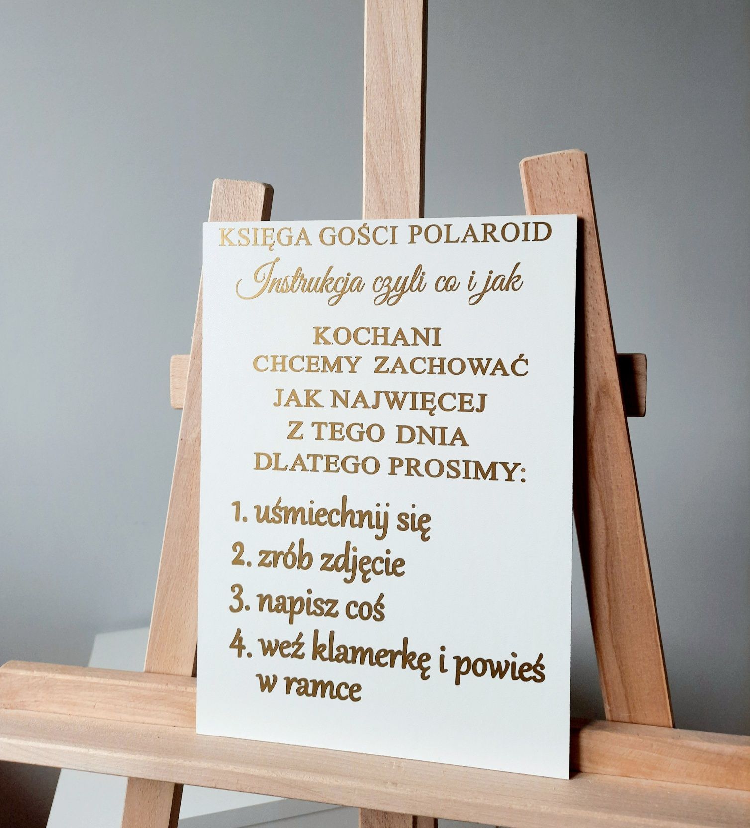 Księga gości polaroid instax ślub