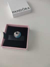 PANDORA Charms z wielokolorowego szkła Murano Zakrzywione pióro