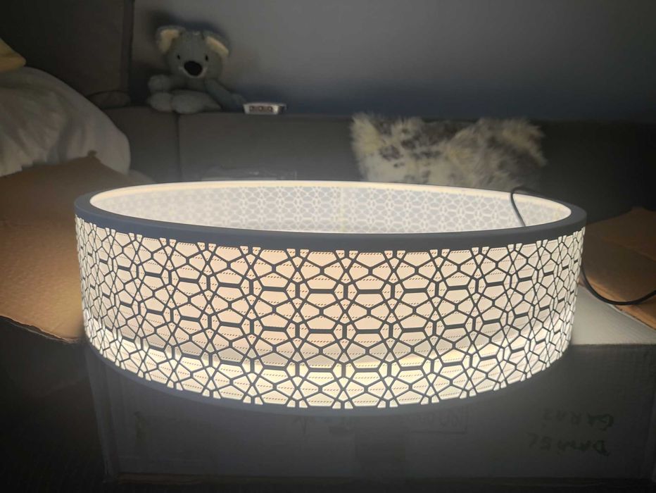 Lampa LED Plafon 5504-2L Oscan biała Sufitowa na Sufit duża ring