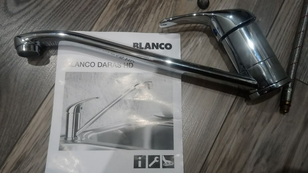 Bateria kuchenna stojąca Blanco Daras srebrny