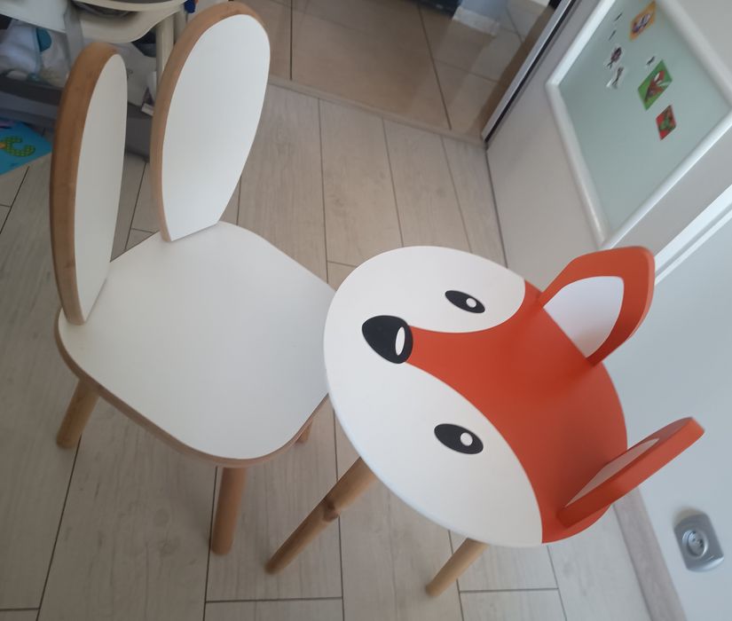 Krzesło zajączek i stolik lisek