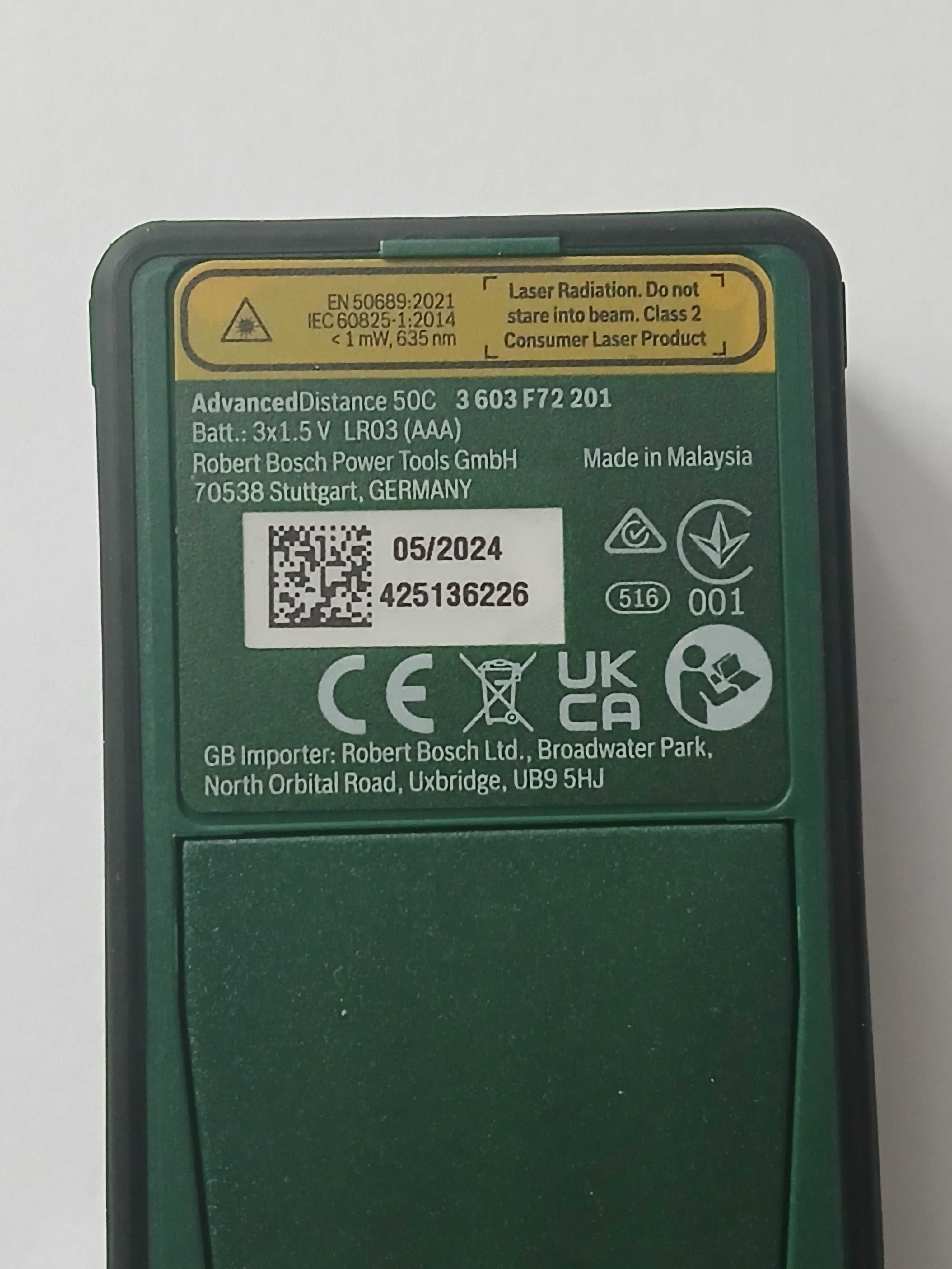 Dalmierz laserowy BOSCH Advanced Distance 50C *nowy*bez pudełka
