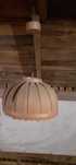 Lampa drewniana  wisząca PRL