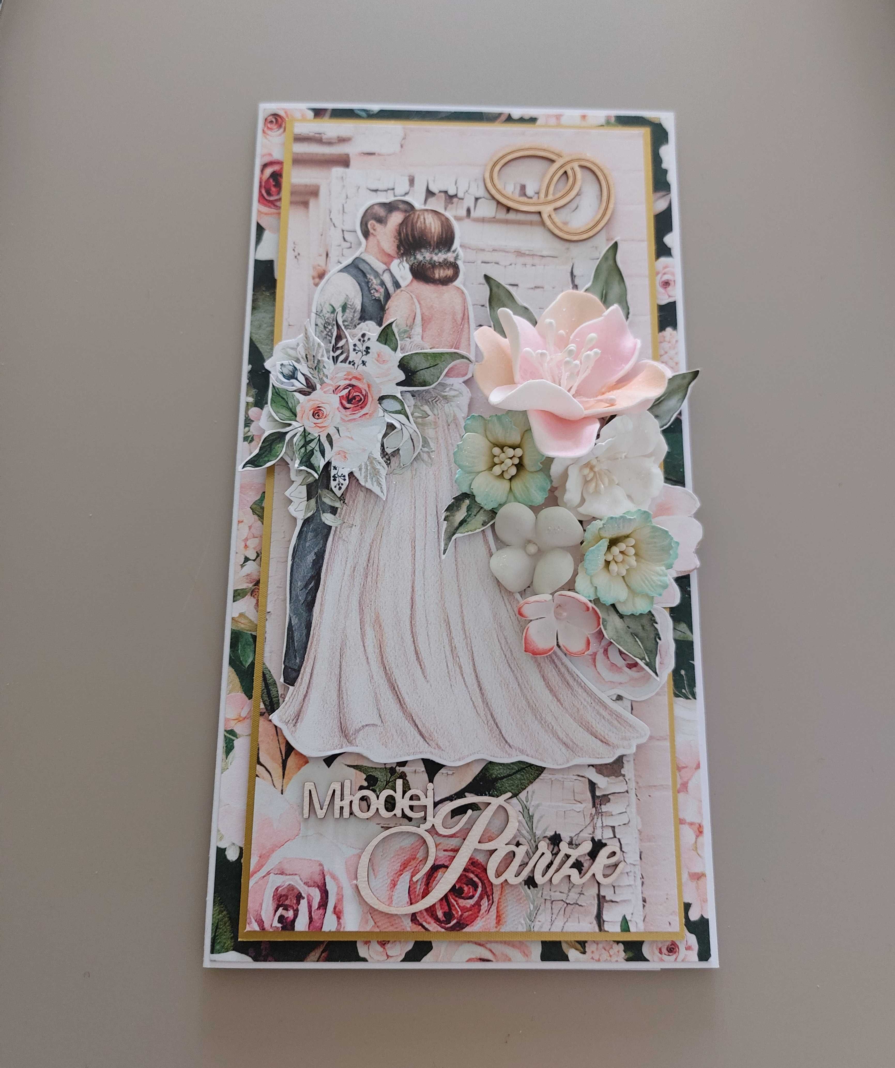 Kartki ślubne scrapbooking