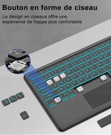 Etui na klawiaturę SENGBIRCH do iPada Pro 12.9 6/5/4 - AZERTY