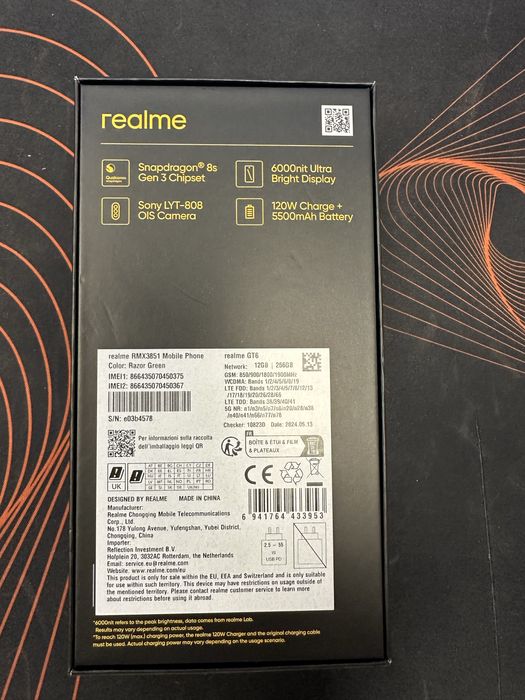 Nowy powystawowy Realme GT6 5G 12GB/256GB sklep Centrum Gsm