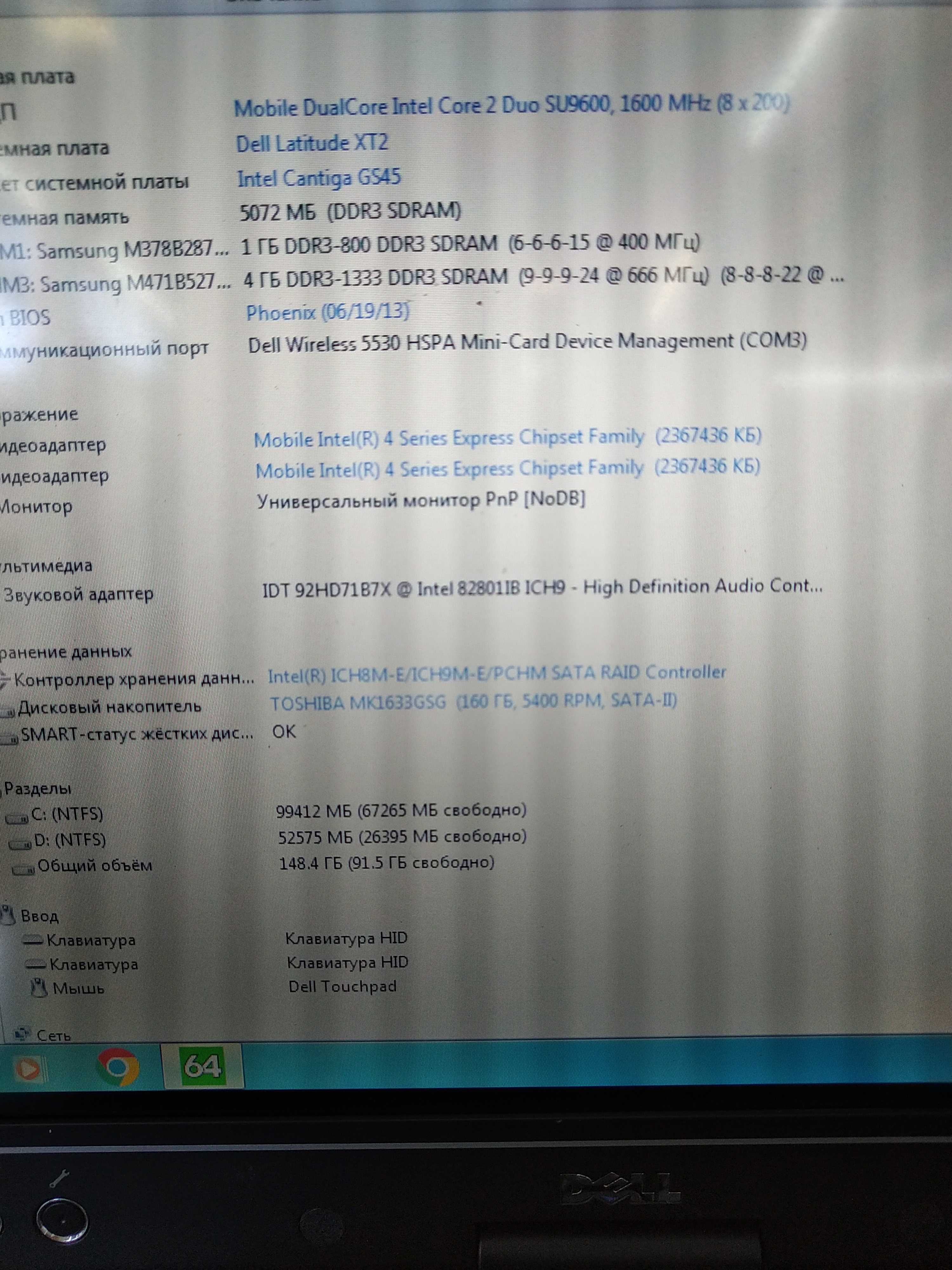 Ноутбук-трансформер сенсорный Dell Latitude XT2