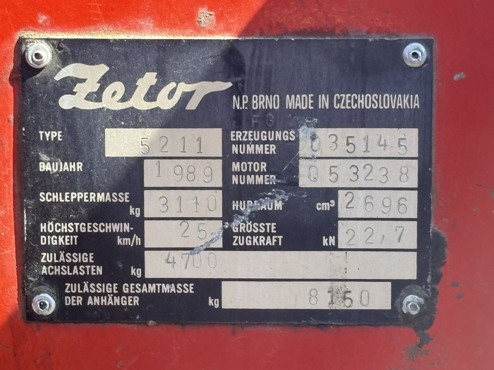 Zetor 5211 sprowadzony z niemiec