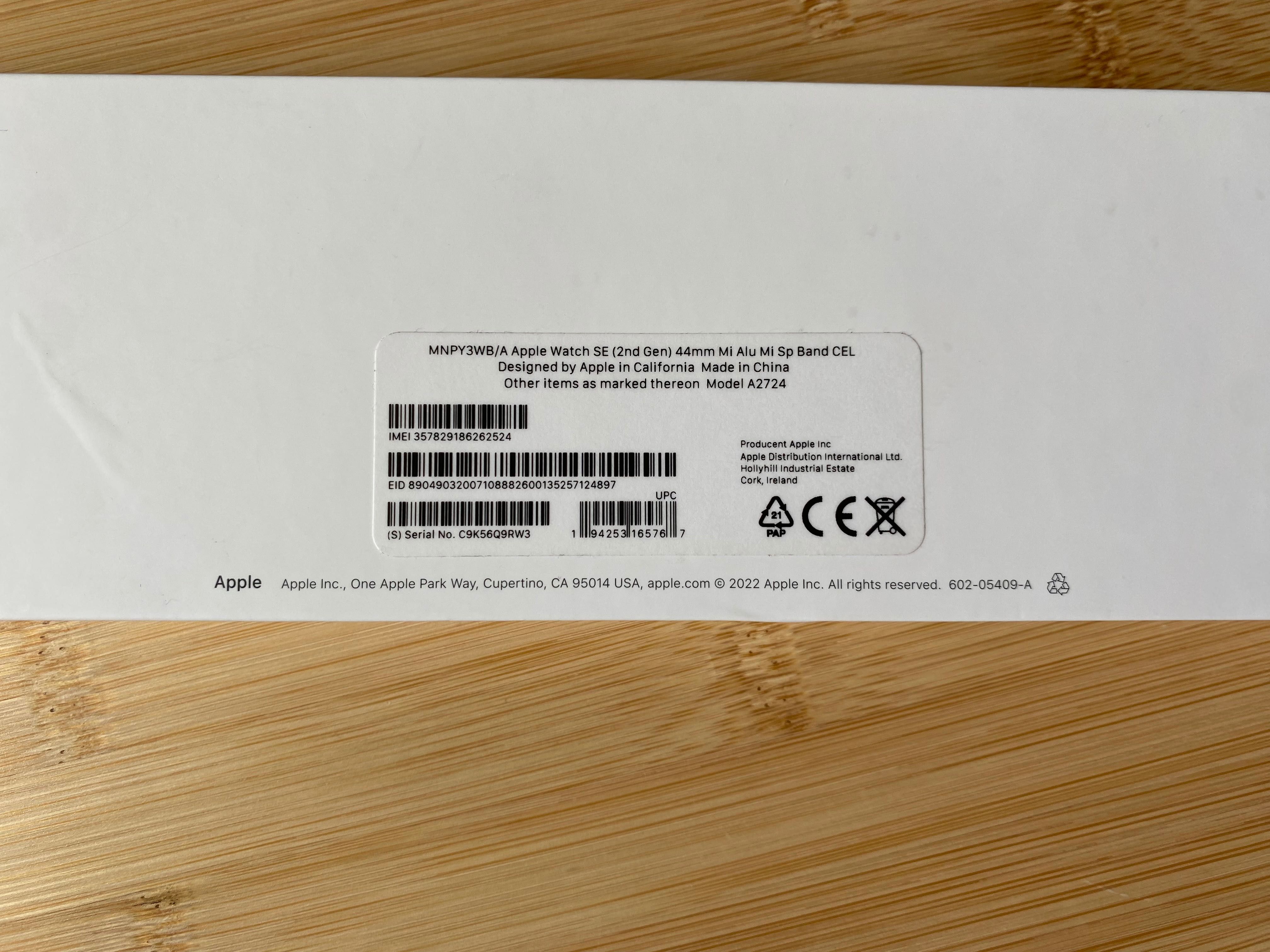 Apple Watch SE 2 gen.+ cellular 44 mm
