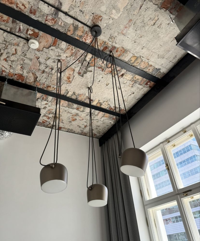Lampa flos aim 3 potrójna braz anodowany zlota stare zloto