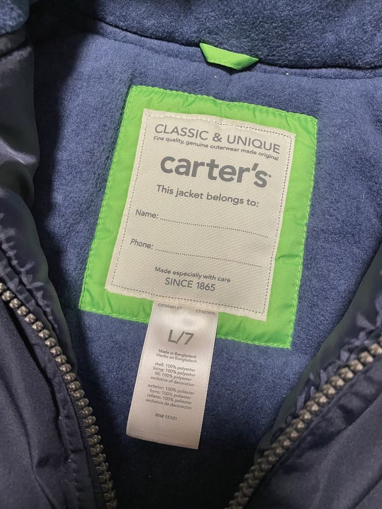 Куртка Carter’s для мальчиков 7 лет