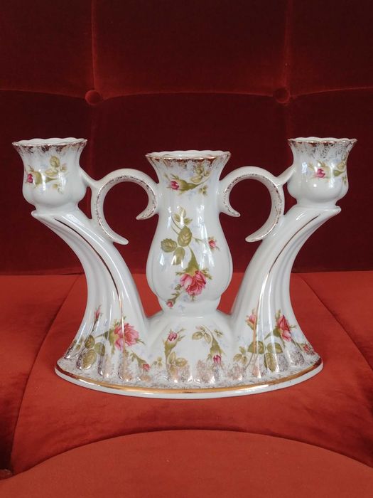 świecznik porcelanowy z Chodzieży ,model Iwona ,kolekcje PRL