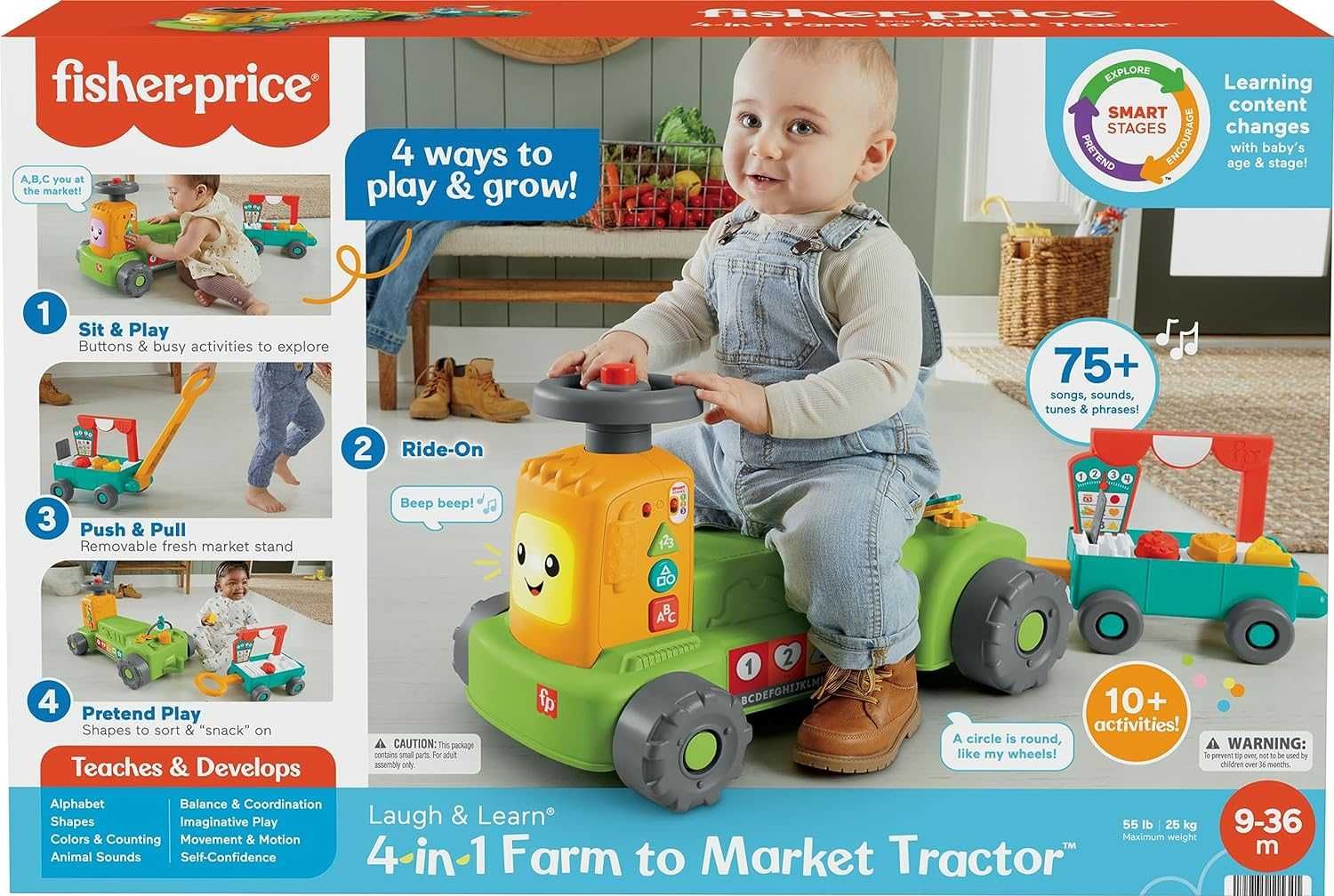 Fisher-Price Farm Tractor Walker HLM42 Фішер Прайс Трактор каталка