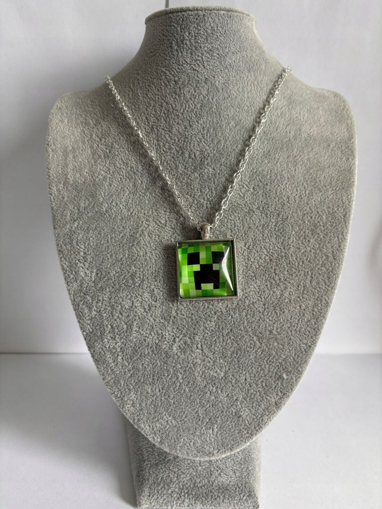 Naszyjnik wisiorek Minecraft Creeper gra prezent streetwear