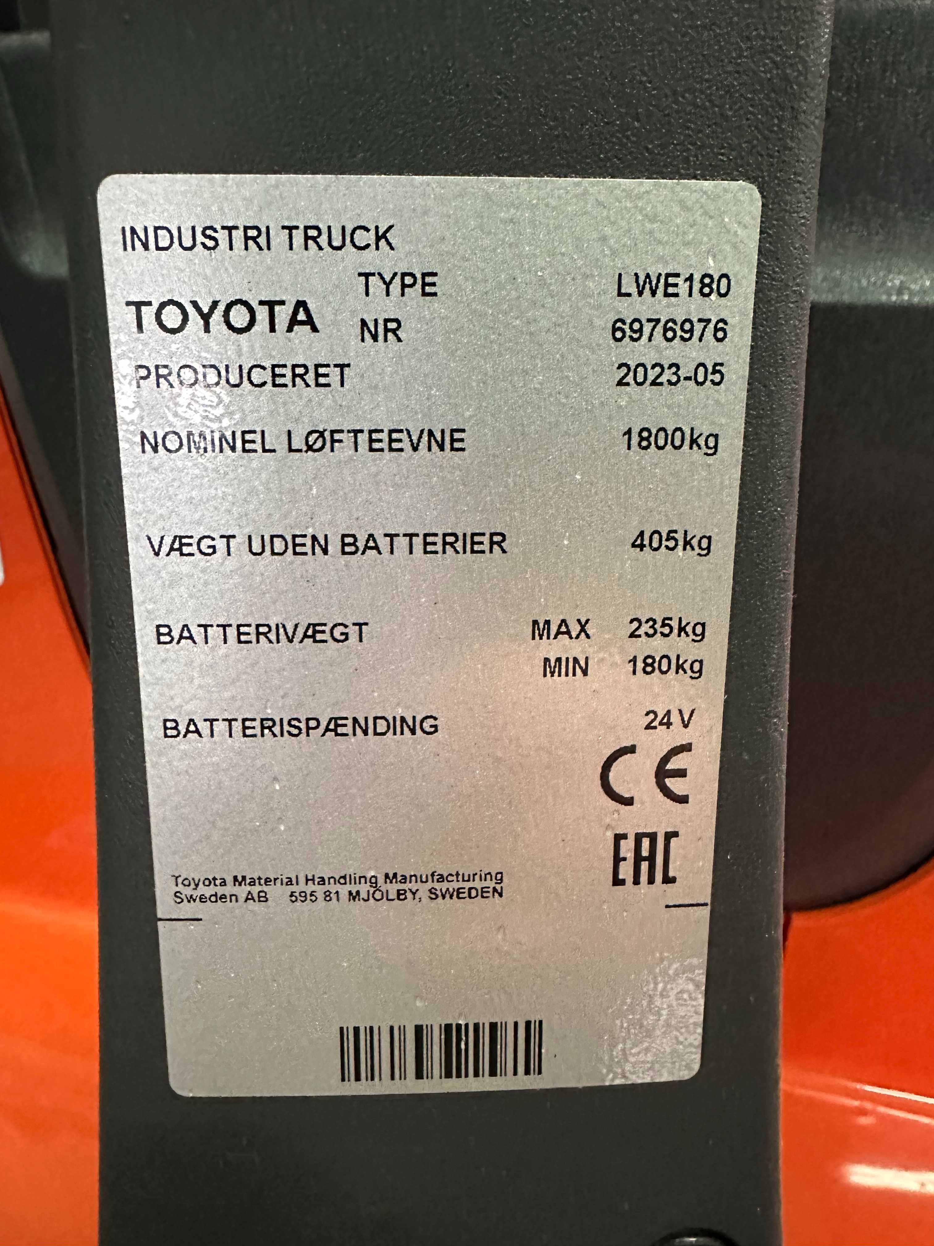 Paleciak elektryczny Toyota BT LWE180 FABRYCZNIE NOWY