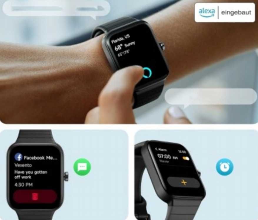 Smartwatch IDW15, Bluetooth, IP68, dla Android/iOS, czarny