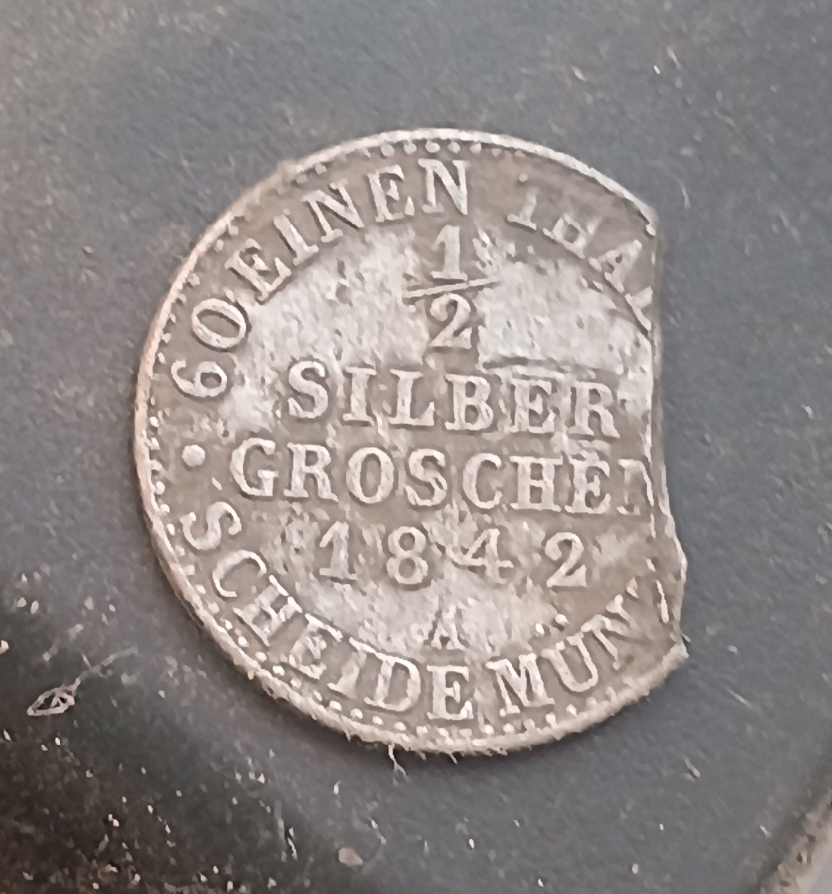 Prusy, Wilhelm I, 1/2 grosza srebrnego 1842