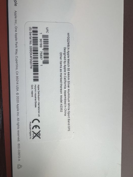 Apple watch SE 44mm model A2352