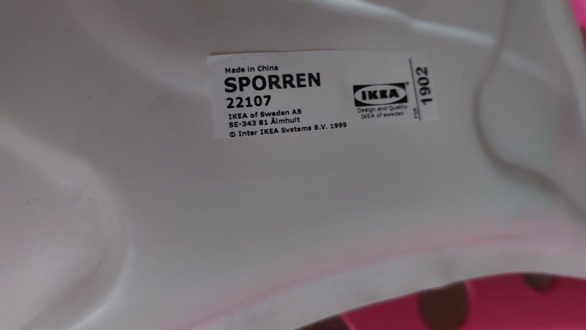 Ikea skalberg sporren rozowe krzeslo