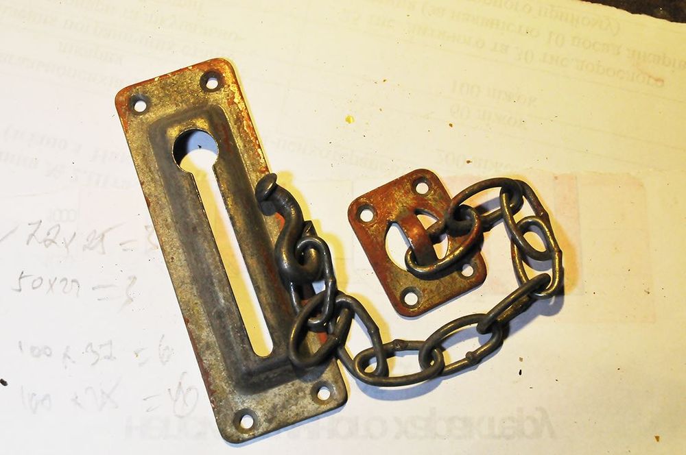 Петли, шпингалеты, предохранительная цепочка, замки