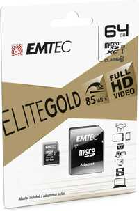 Karta microSD Emtec microSD Class10 U1 Gold 64GB + Adapter SD