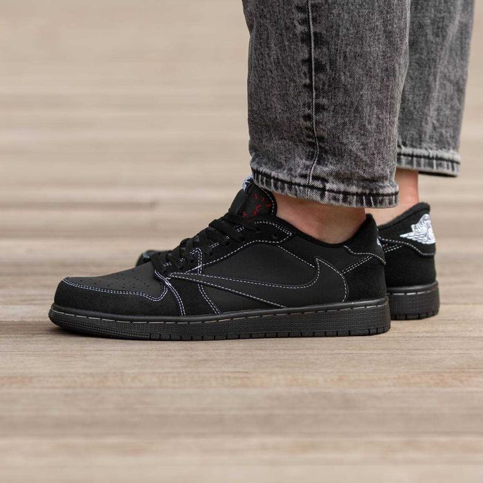Кросівки Air Jordan Retro 1 Low x Travis Scott OG Black Phantom 36-45