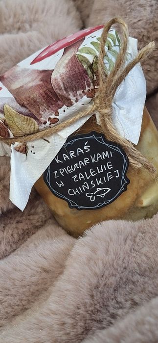 Ryba smażona w zalewie karaś Pieczarki chińska zalewa