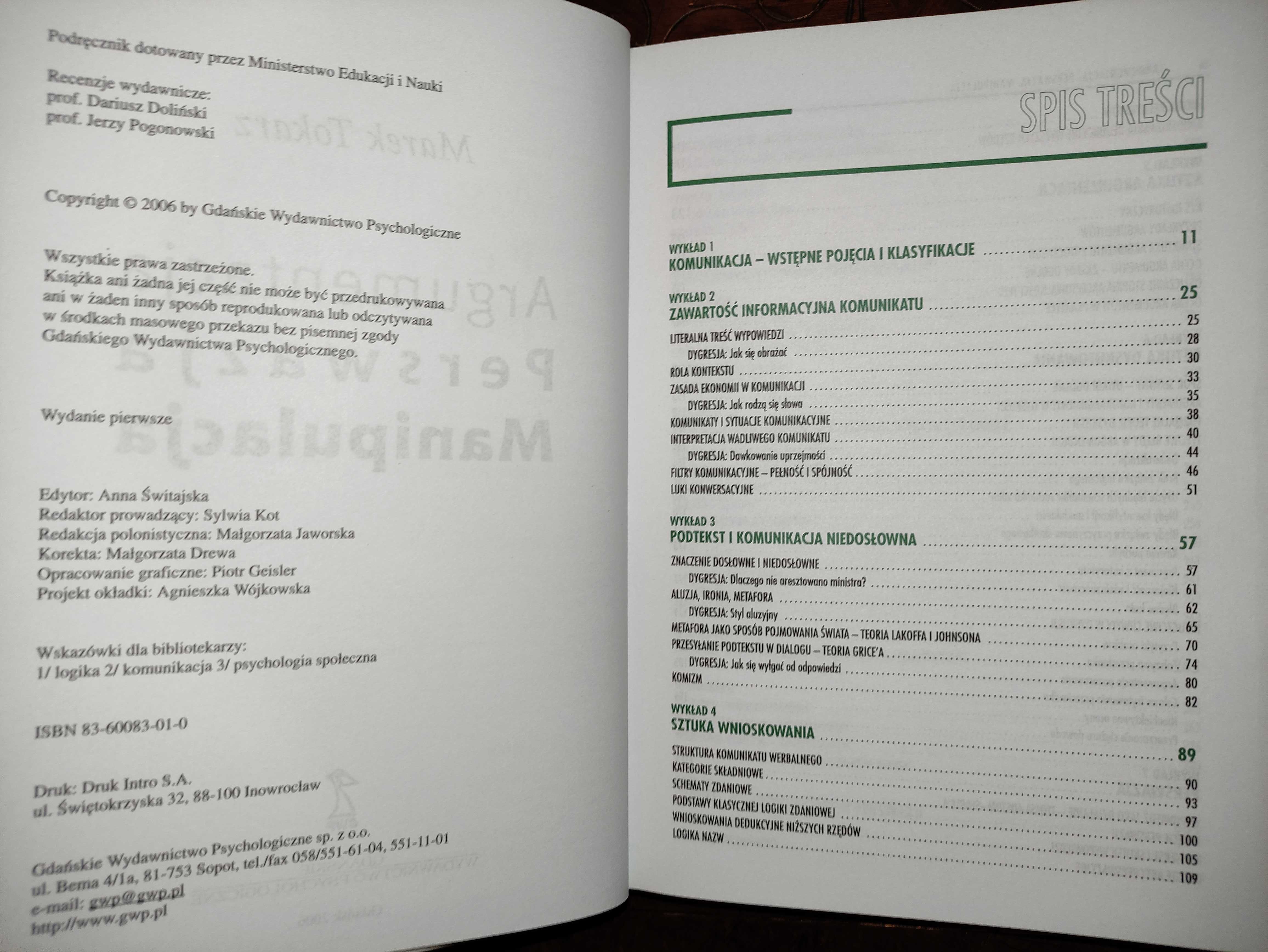 Argumentacja Perswazja Manipulacja - M. Tokarz