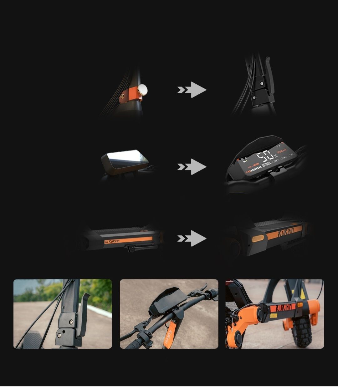 KuKirin  hulajnoga Elektryczna   G3 1200W 50km/h 18AH 70km 2025