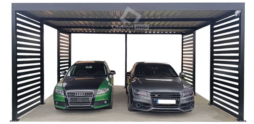 CarPort PREMIUM - wiata samochodowa 6x6 - antracyt   CP116