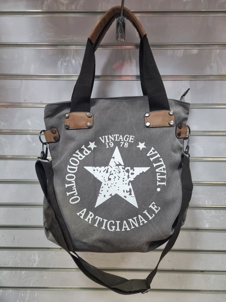Szara torebka damska shopper
