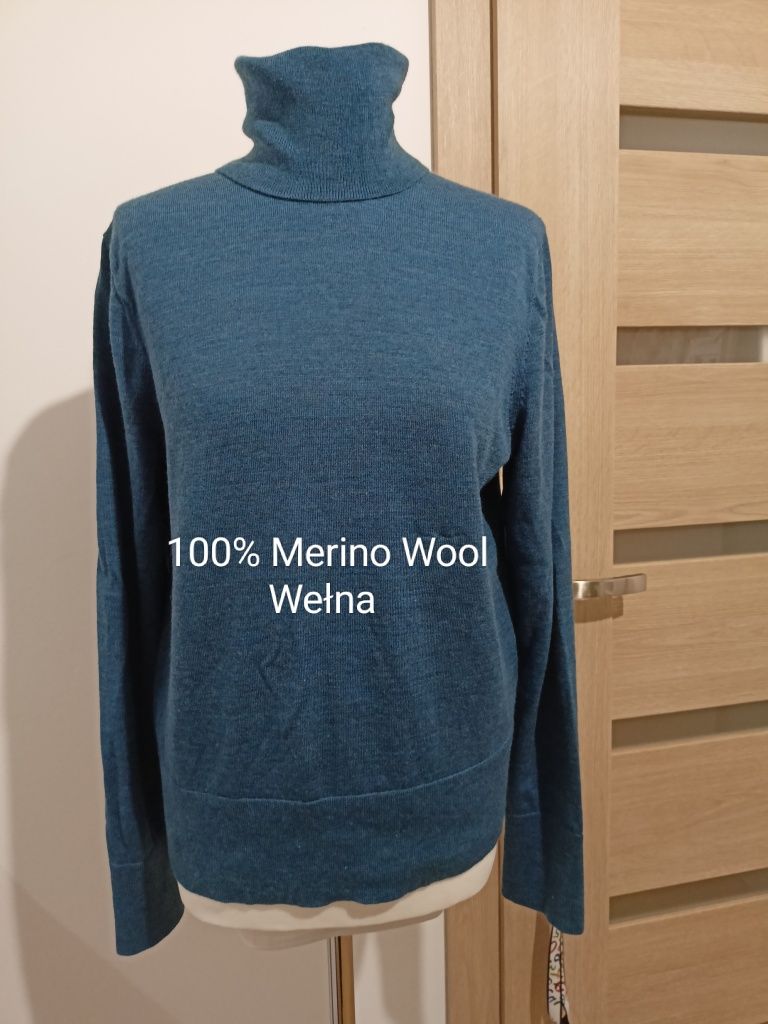 Gap L 40, Golf sweter wełniany Wool Wełna