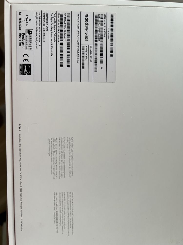 MacBook Pro 13-inch, m1, 16/512