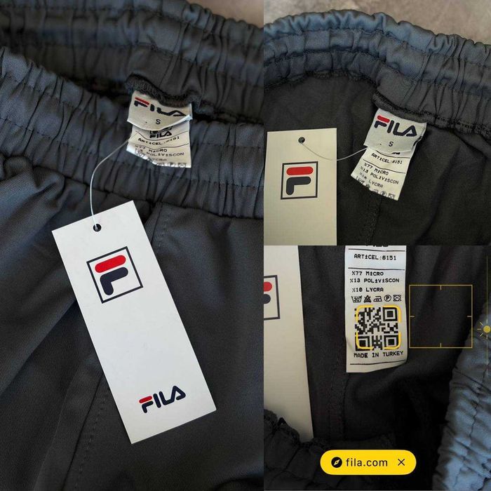 Штани Fila Grey Premium спортивні джогери з qr-code i57/JR-6