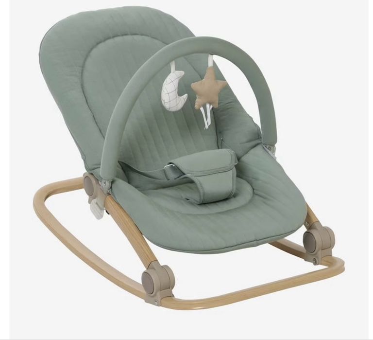 Espreguiçadeira com arco, Babydream - verde claro liso Vertbaudet