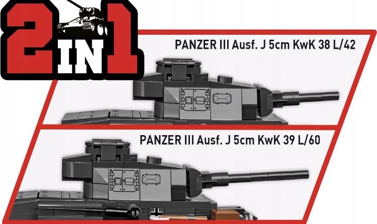 Klocki cobi 2289 czołg Panzer lll Ausf.J