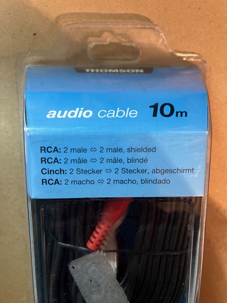 Kabel 2x RCA nowy 10 metrów