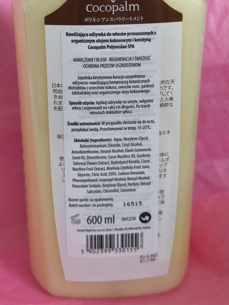 Cocopalm Polynesian odżywka 600 ml