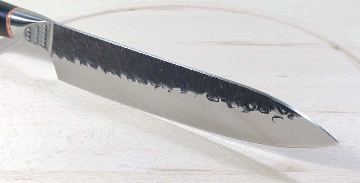 Кованый кухонный нож шеф-повара ручной работы с чехлом и без чехла