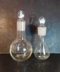 Колбы стеклянные с крышками (пара), для занятий химией и декора