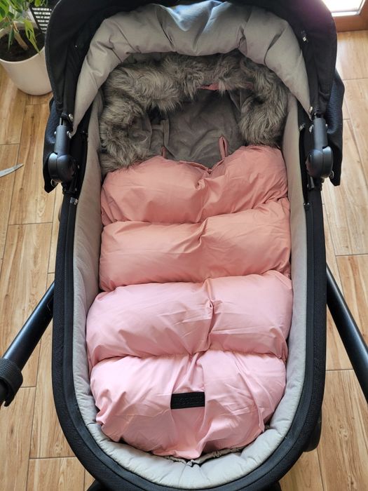 Śpiworek do wózka, sanek różowy