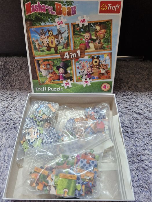 Puzzle 4w1 Masha i Miś