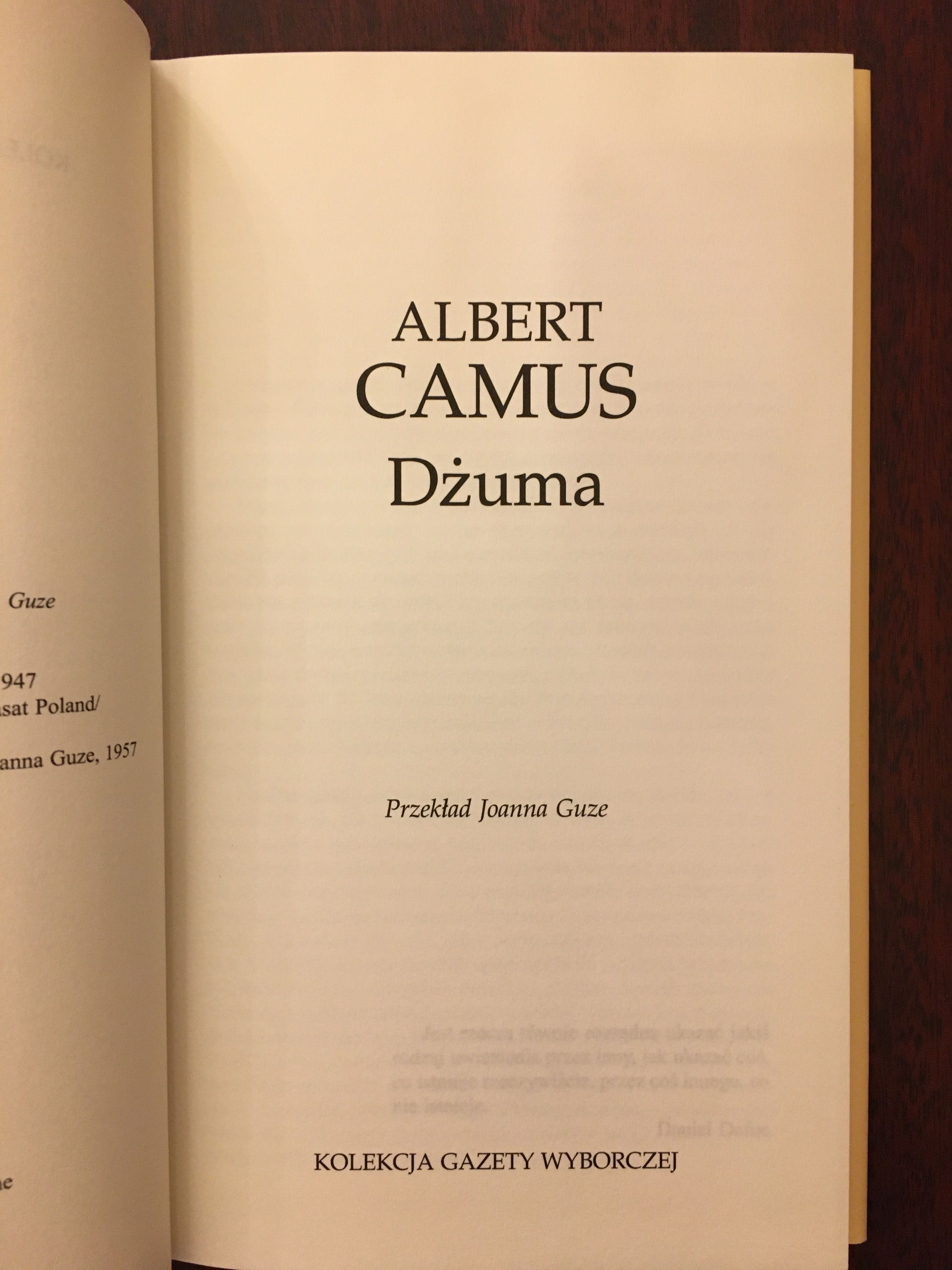 Albert Camus „Dżuma”